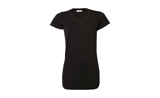 Stretch dames t-shirt - zwart